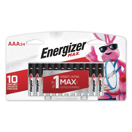 Energizer Energizer MAX AAA Alkaline Battery, 24 PK, 1.5VDC E92BP-24